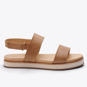 Nisolo Go-To Platform Sandal, Almond, 9.5